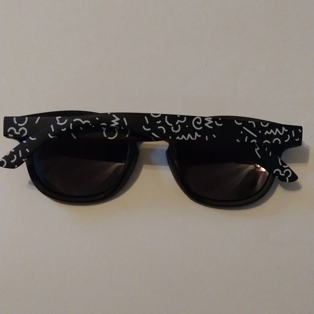 Disney Black Kids Sunglasses with White Doodle Print